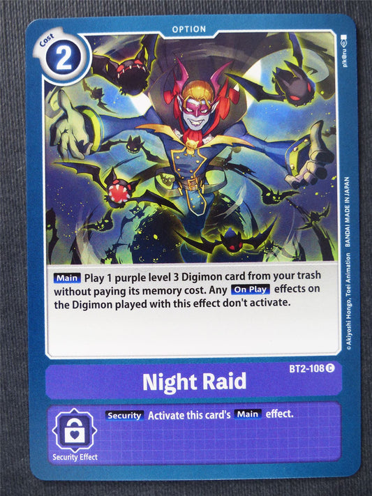 Night Raid BT2-108 C - Digimon Cards #SX