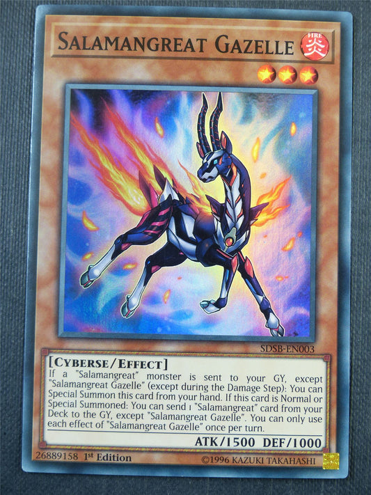 Salamangreat Gazelle SDSB Super Rare - 1st ed Yugioh Card #38O