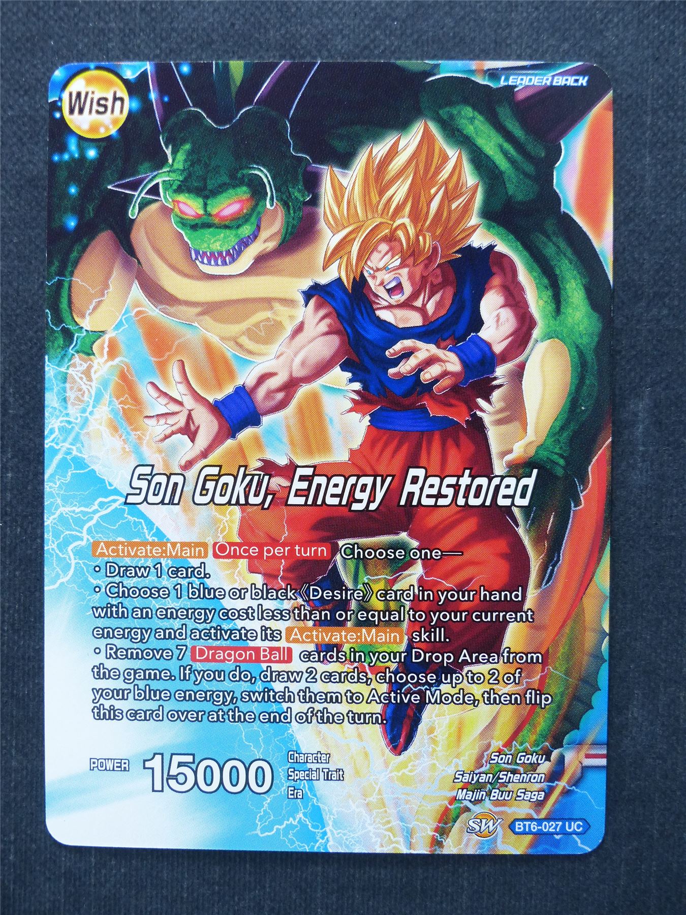 Son Goku Energy Restored - Dragon Ball Super Cards #7Y
