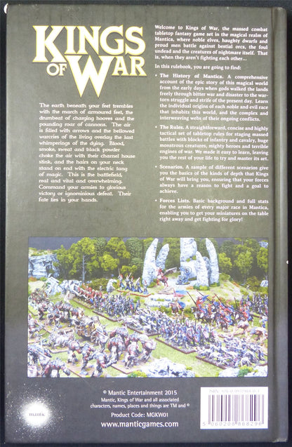 Kings of War - Mantic Rulebook Hardback