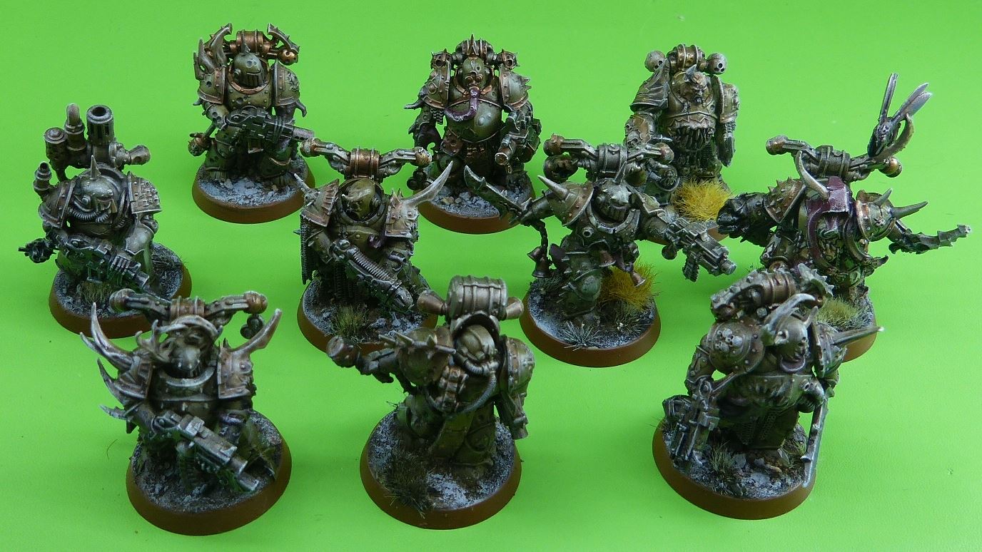 Death Guard Plague Marines Painted - Warhammer 40K #7CU