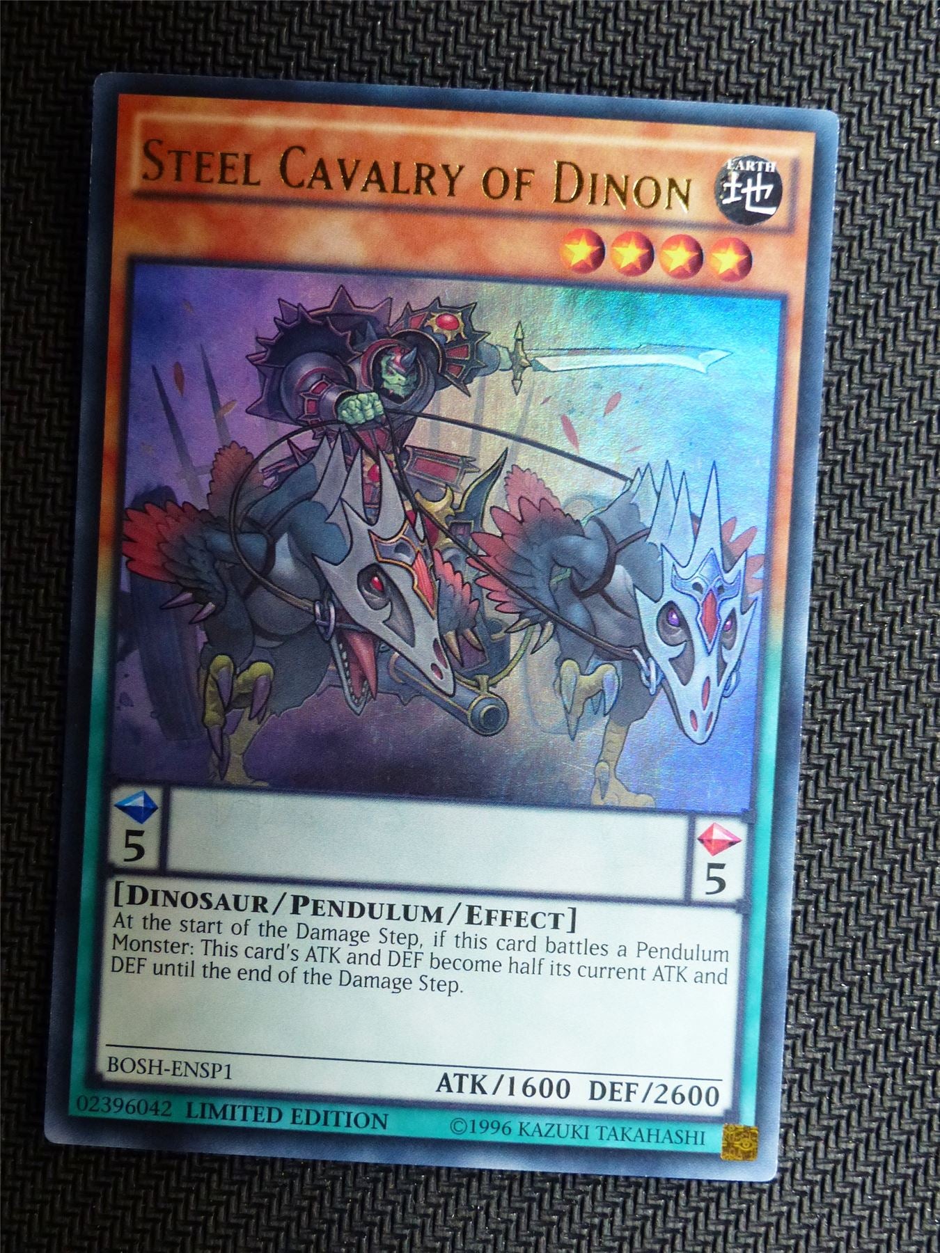 Steel Cavalry of Dinon - BOSH - Ultra  Rare - Yugioh Card # 1F73