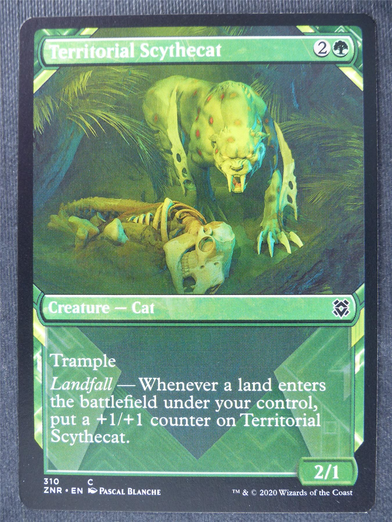 Territorial Scythecat alt border - Mtg Magic Cards #1UC