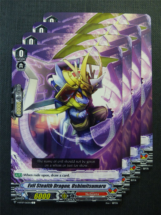 Evil Stealth Dragon Ushimitsumaru V-BT07 x4 - Vanguard Cards #UJ