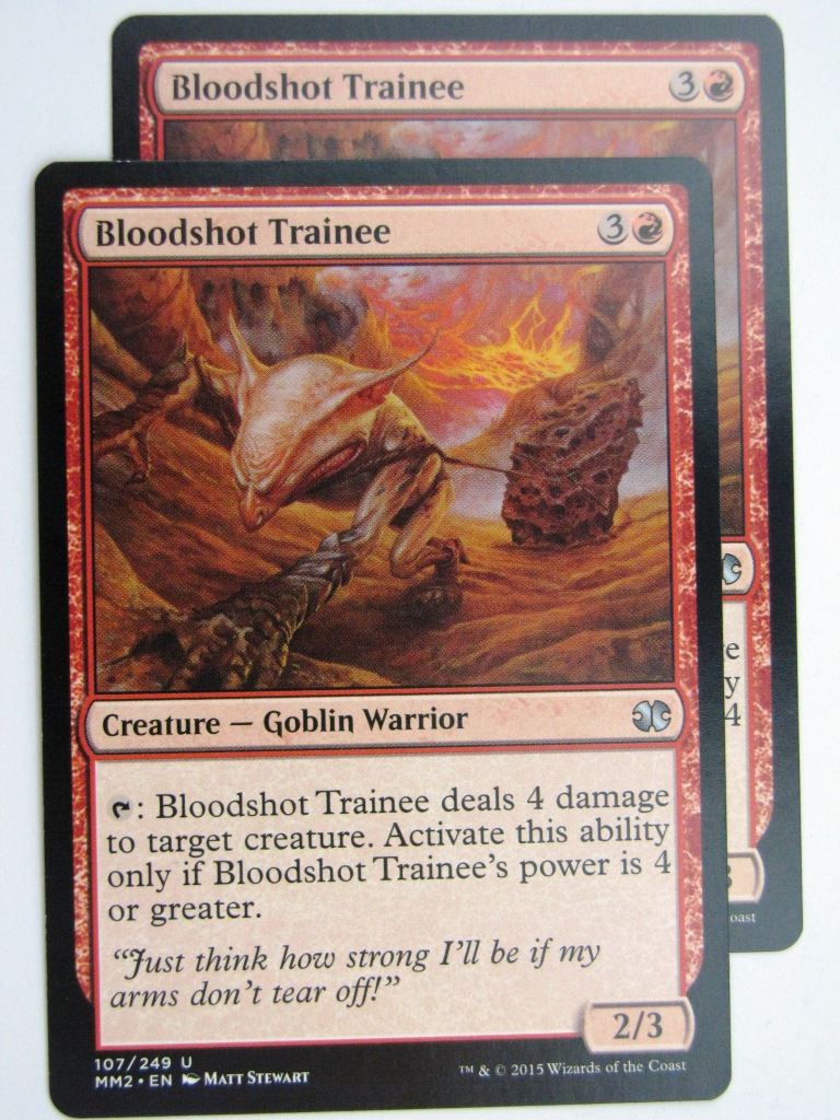 MTG MODERN MASTERS TWO: BLOODSHOT TRAINEE x2 # 28B14
