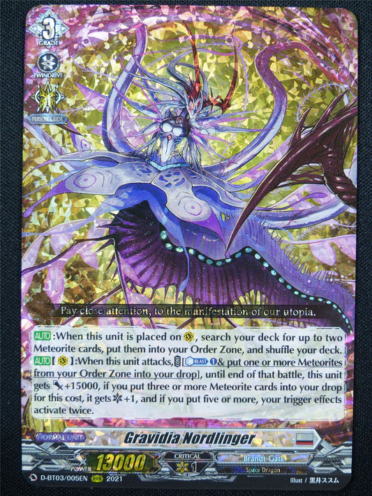 Gravidia Nordlinger D-BT03 RRR - Vanguard Card #Y8