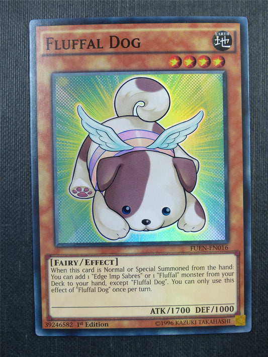 Fluffal Dog FUEN Super Rare - 1st ed Yugioh Card #3XA