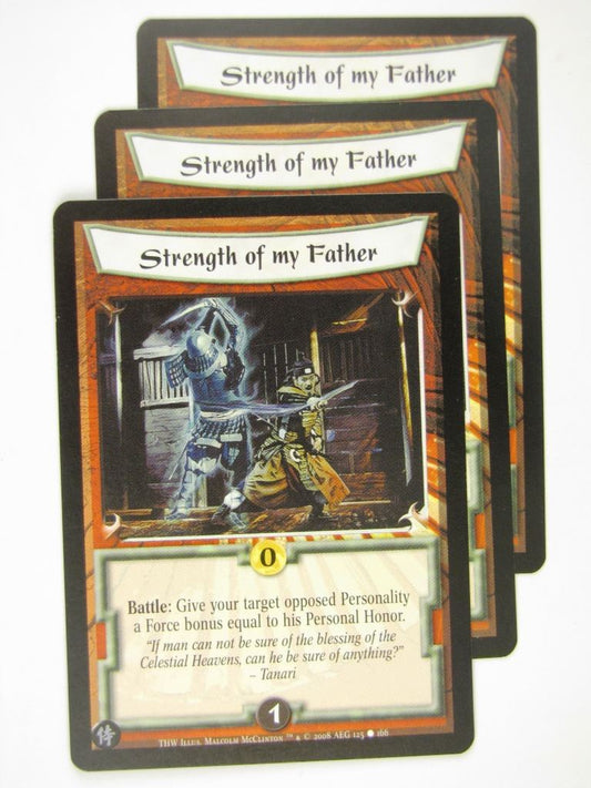 Vintage L5R Cards: STRENGTH OF MY FATHER x3 # 16J73