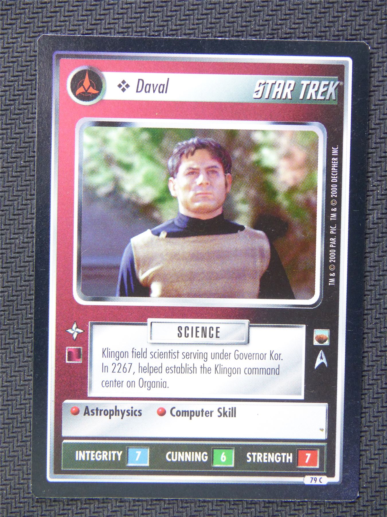 Daval Black Border - Star Trek CCG #502