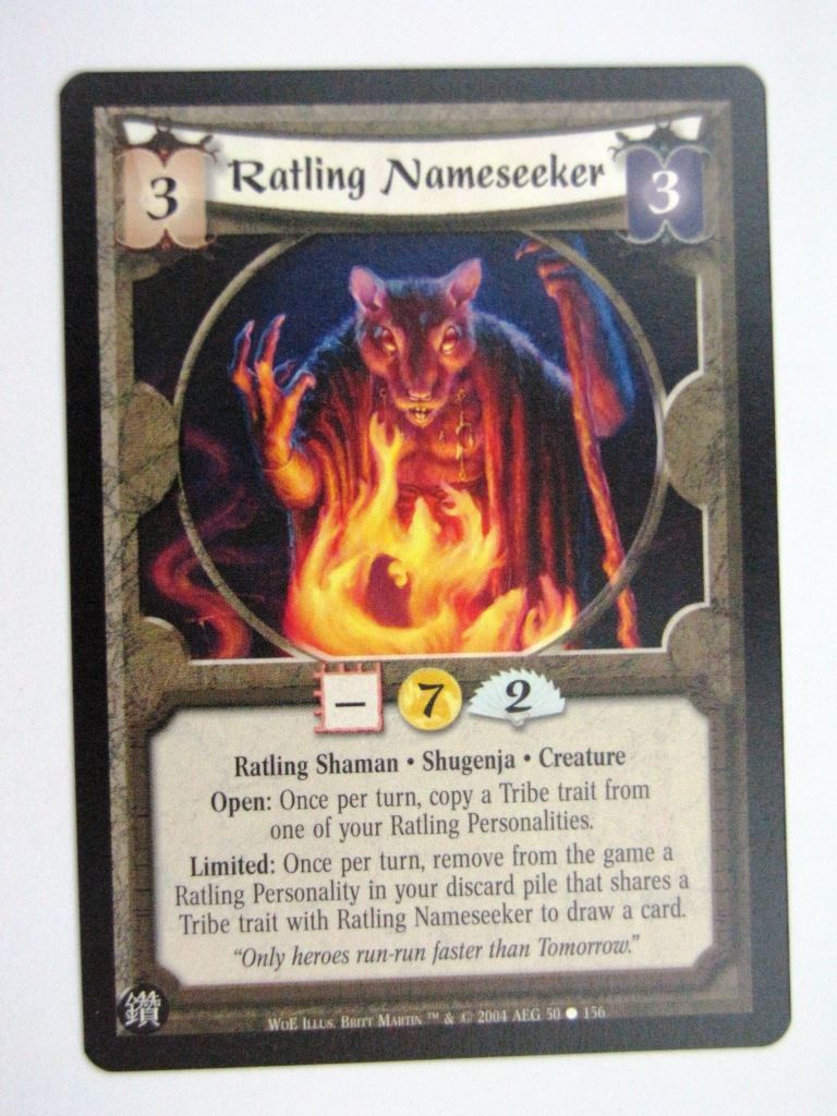 Vintage L5R Cards: RATLING NAMESEEKER # 27G86