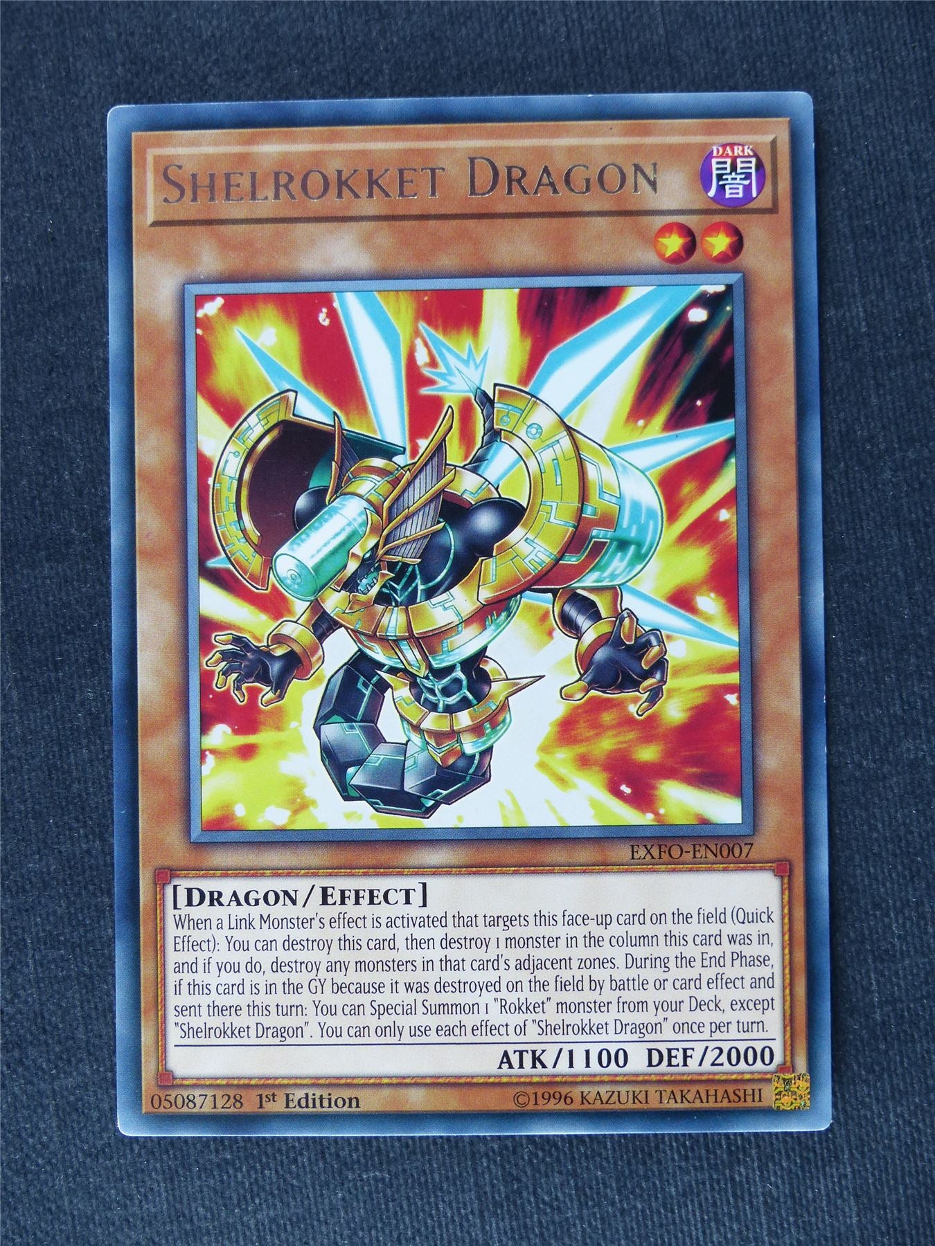 Shelrokket Dragon EXFO Rare - 1st ed - Yugioh Cards #V3