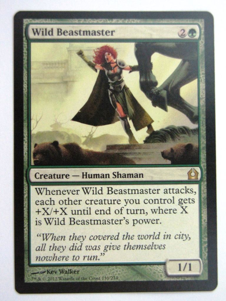 MTG Magic Played Cards: WILD BEASTMASTER # 26B38
