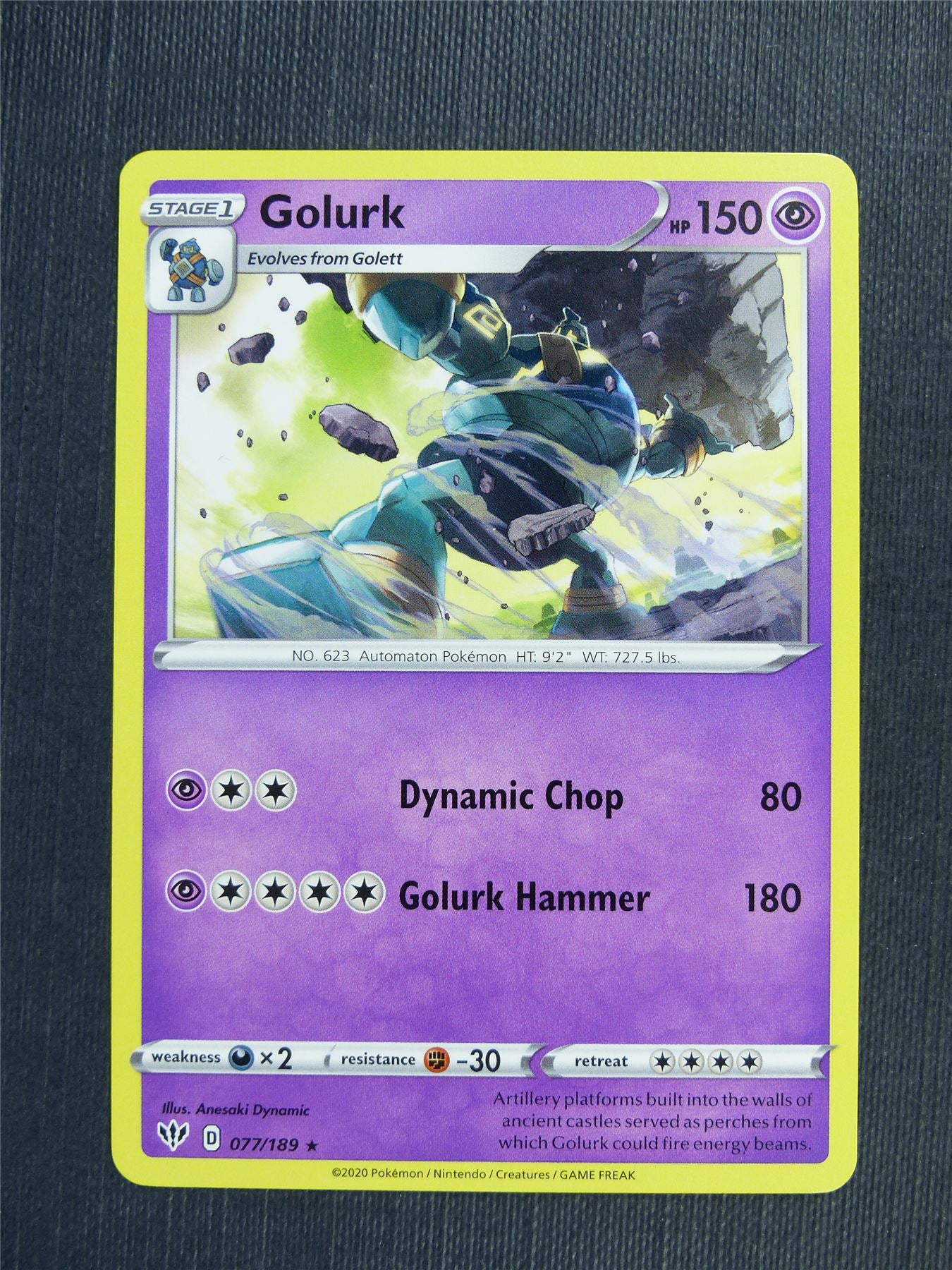 Golurk 077/189  - DAA - Pokemon Card  #38K