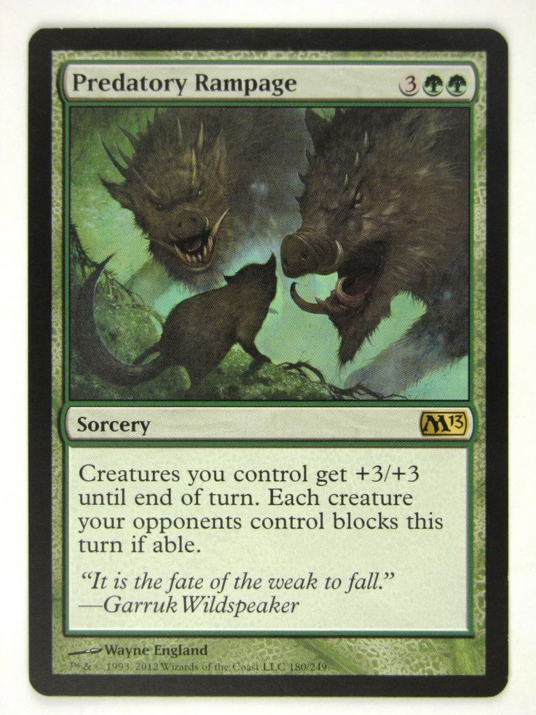 MTG Magic Played Cards: PREDATORY RAMPAGE # 18G37