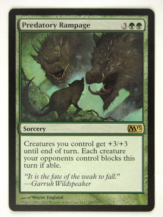MTG Magic Played Cards: PREDATORY RAMPAGE # 18G37