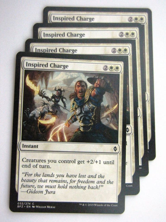 MTG Cards: BATTLE FOR ZENDIKAR: INSPIRED CHARGE x4 # 37B20