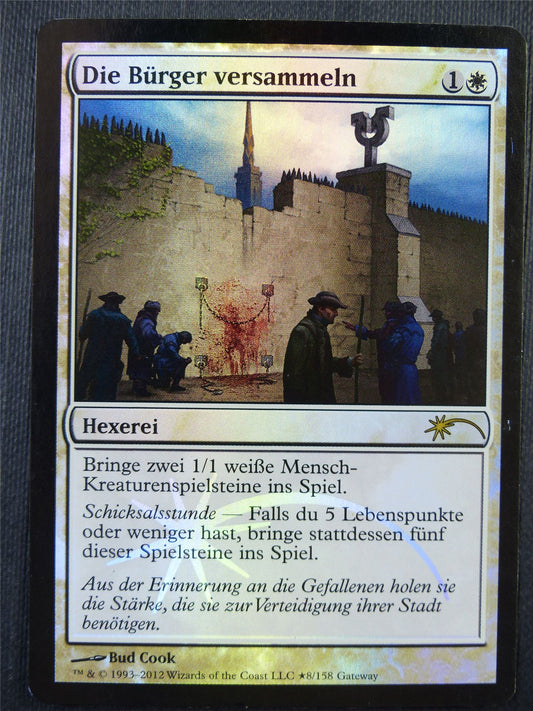 Gather the Townsfolk Promo Foil German played - Mtg Card #6AR