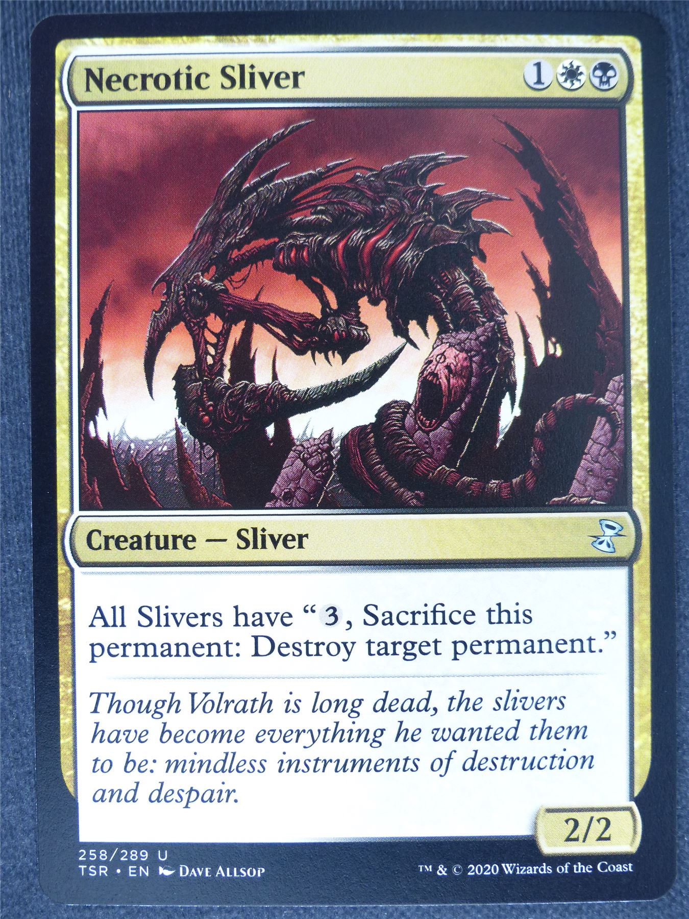 Necrotic Sliver - Remastered - Mtg Magic Cards #TK