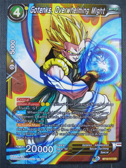 Gotenks Overwhelming Might BT10 Foil - Dragon Ball Super Card #8X9