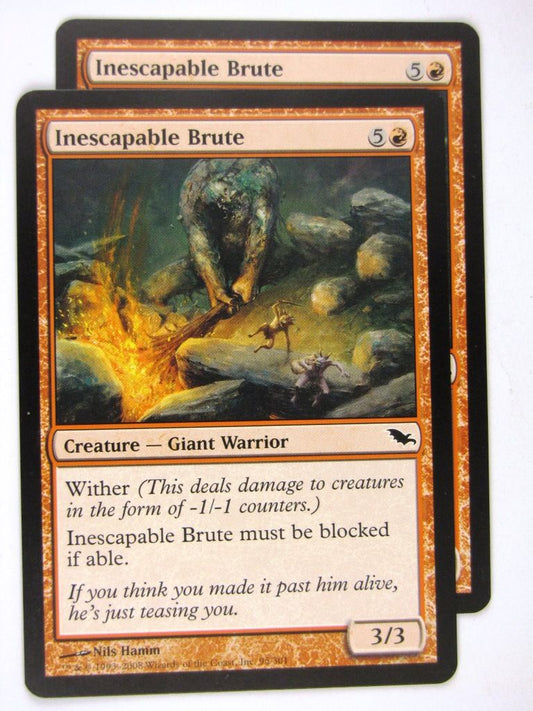 MTG Magic: the Gathering Cards: INESCAPABLE BRUTE x2: SHM