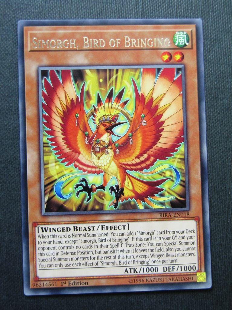 Simorgh Bird of Bringing RIRA Rare - 1st ed - Yugioh Cards #10I