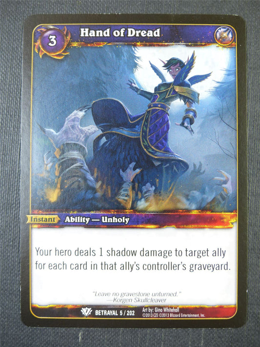 Hand of Dread 5/202 - WoW Card #14G