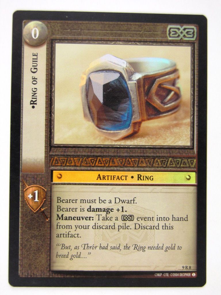 Lord Of The Rings Cards: RING OF GUILE 9R8 FOIL: LOTR - played