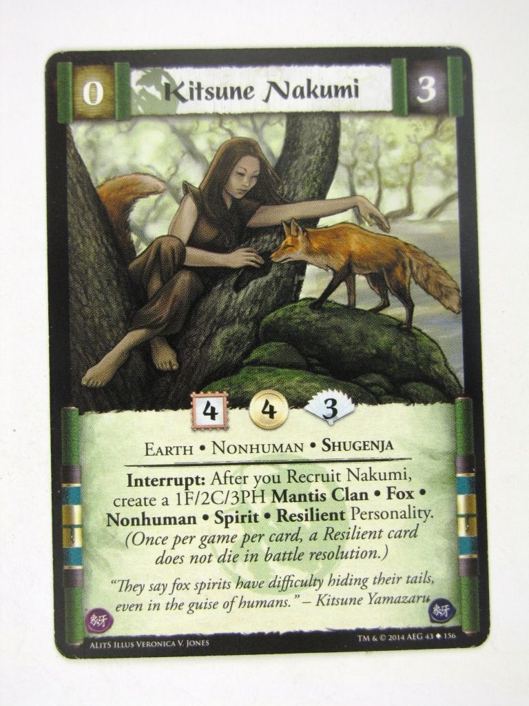 L5R Cards: A Line in the Sands: KITSUNE NAKUMI # 14H29