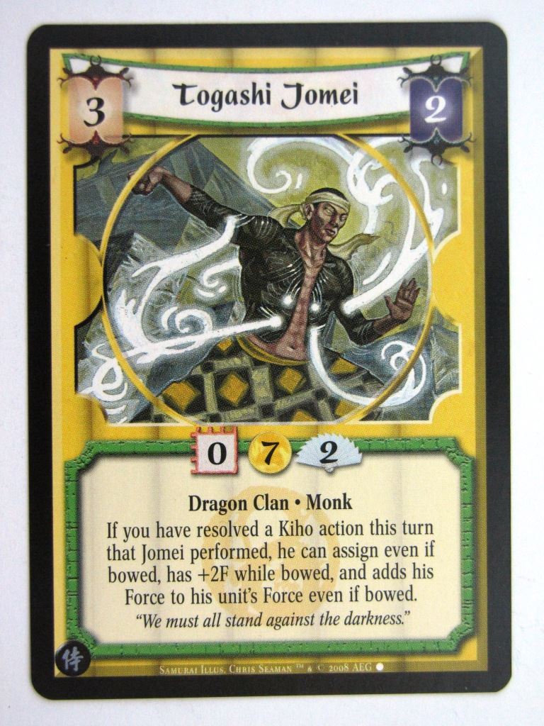 Vintage L5R Cards: TOGASHI JOMEI # 27G47