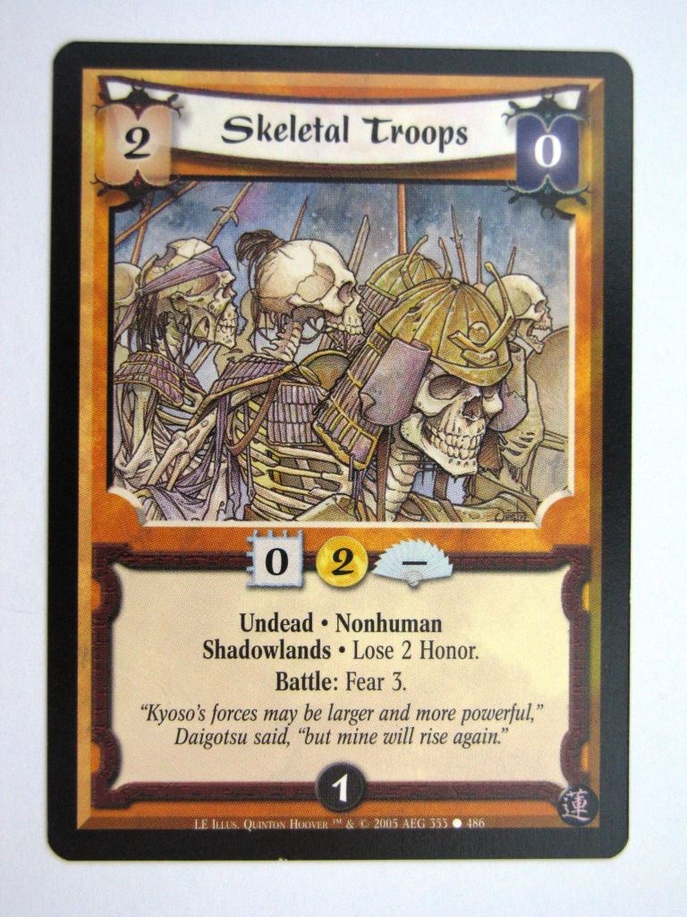 Vintage L5R Cards: SKELETAL TROOPS # 27H22