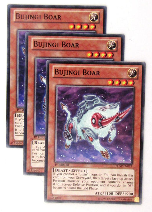 Bunjingi Boar, SHSP-EN025 Common x3 - Yugioh Card