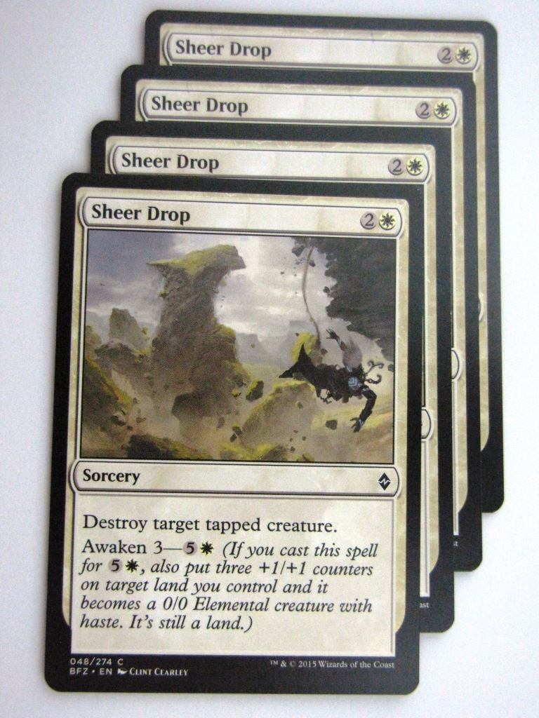 MTG Cards: BATTLE FOR ZENDIKAR: SHEER DROP x4 # 37B23