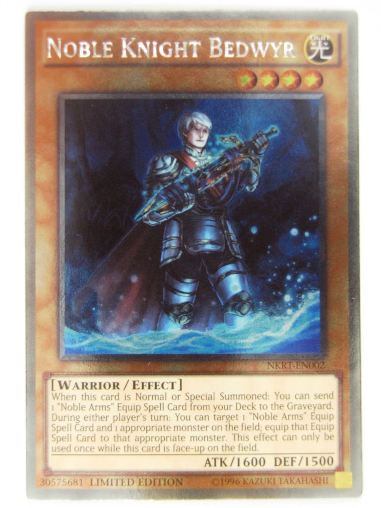 Yugioh Cards: NOBLE KNIGHT BEDWYR NKRT PLATINUM RARE # 21F76