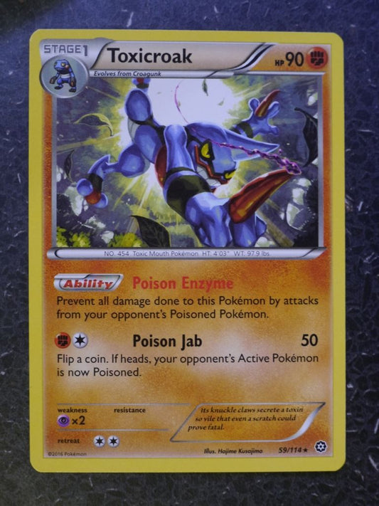 Pokemon Cards: TOXICROAK 59/114 RARE # 6B51