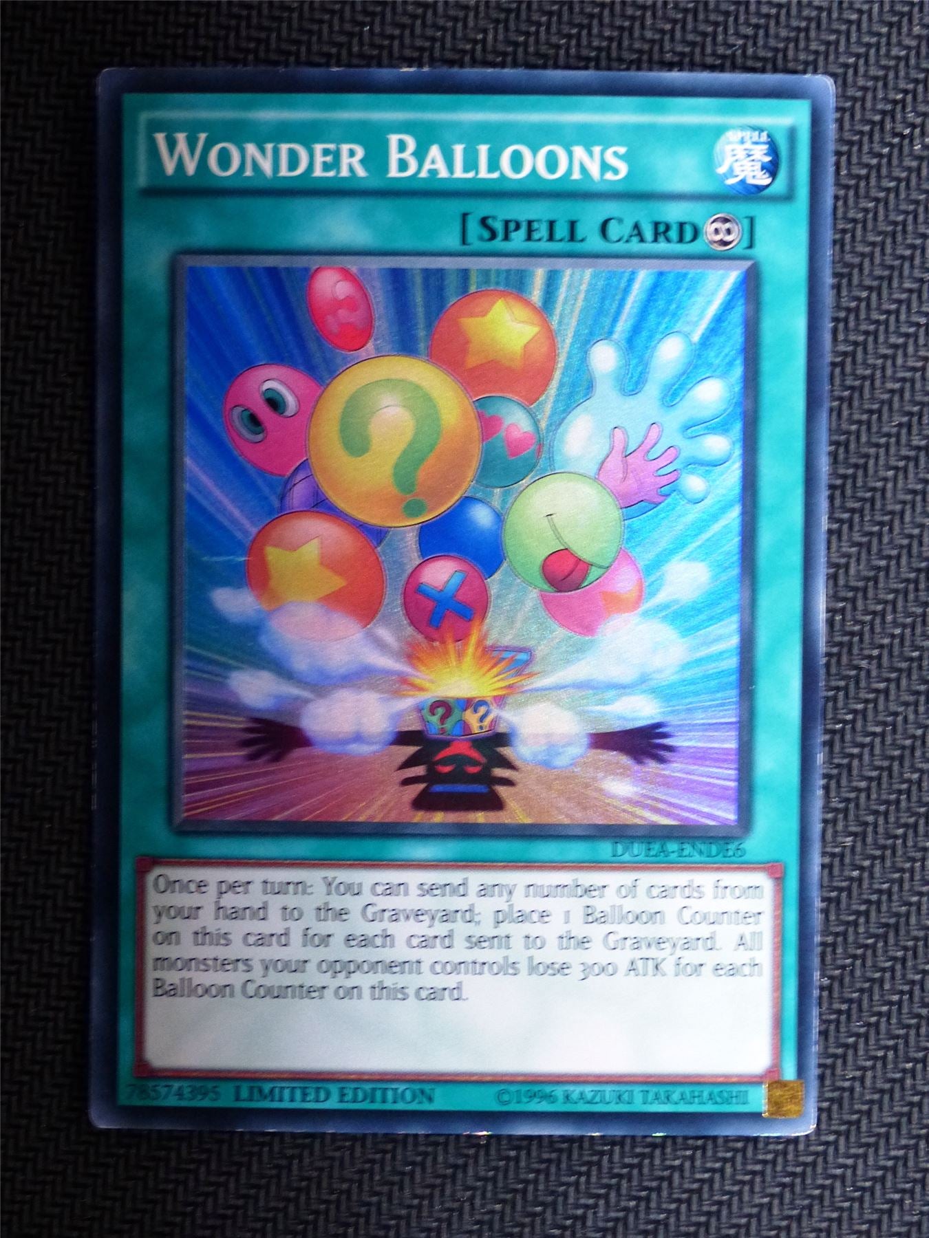 Wonder Balloons - DUEA - Super Rare - Yugioh Card # 1F36