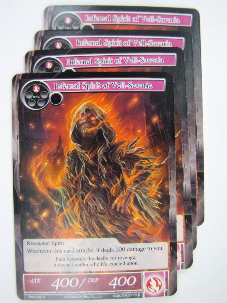 Force of Will Cards: INFERNAL SPIRIT OF VELL-SAVARIA x4 # 7I48