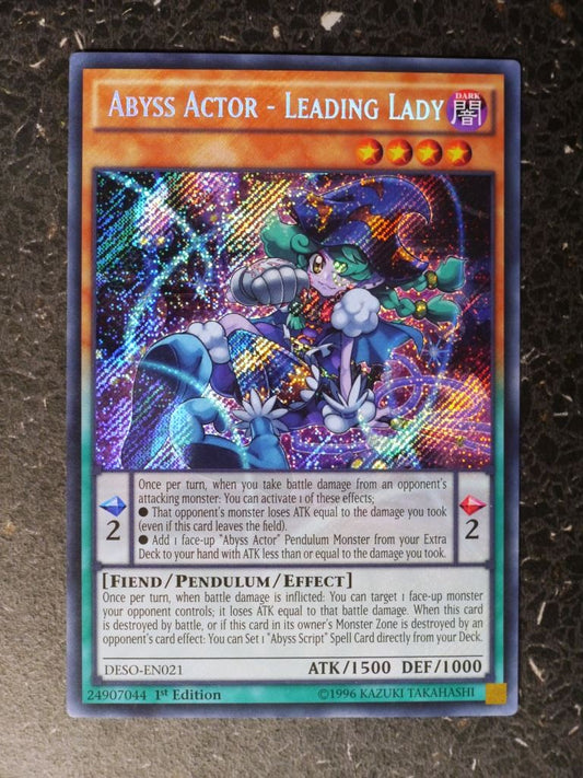 Yugioh Cards: ABYSS ACTOR - LEADING LADY DESO SECRET RARE # 8H31