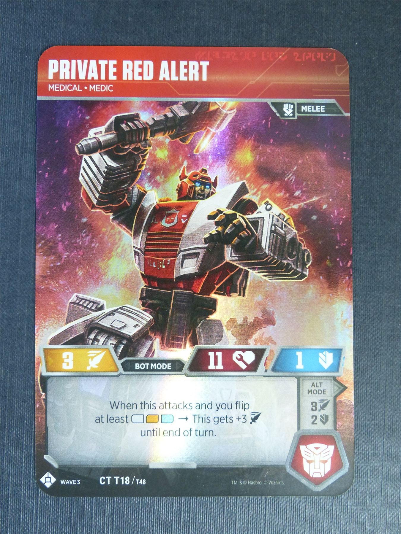 Private Red Alert CT T18/T48 - Transformer Cards #1T6