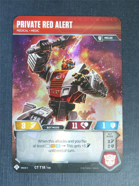 Private Red Alert CT T18/T48 - Transformer Cards #1T6