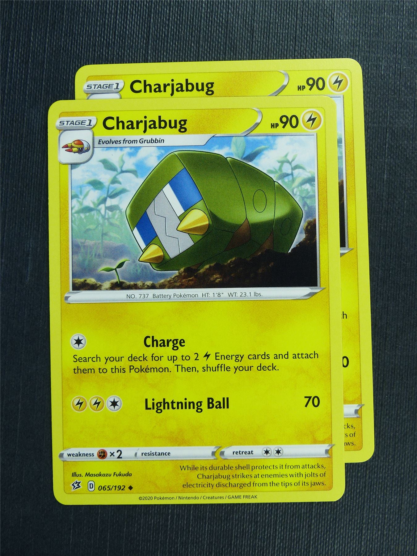 Charjabug 065/192 x2 - RCL - Pokemon Card  #3KH