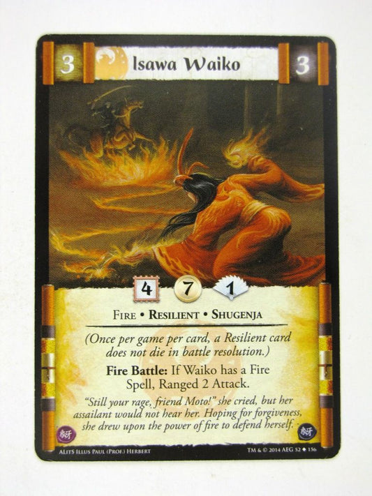 L5R Cards: A Line in the Sands: ISAWA WAIKO # 14H16