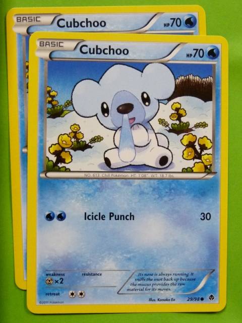 POKEMON B&W Emerging Powers x2 - CUBCHOO 29/98