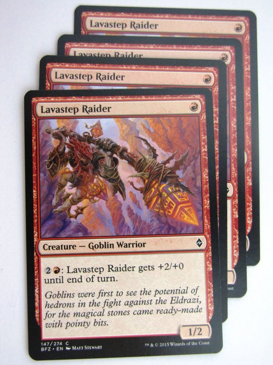 MTG Cards:BATTLE FOR ZENDIKAR: LAVASTEP RAIDER x4 # 37A43