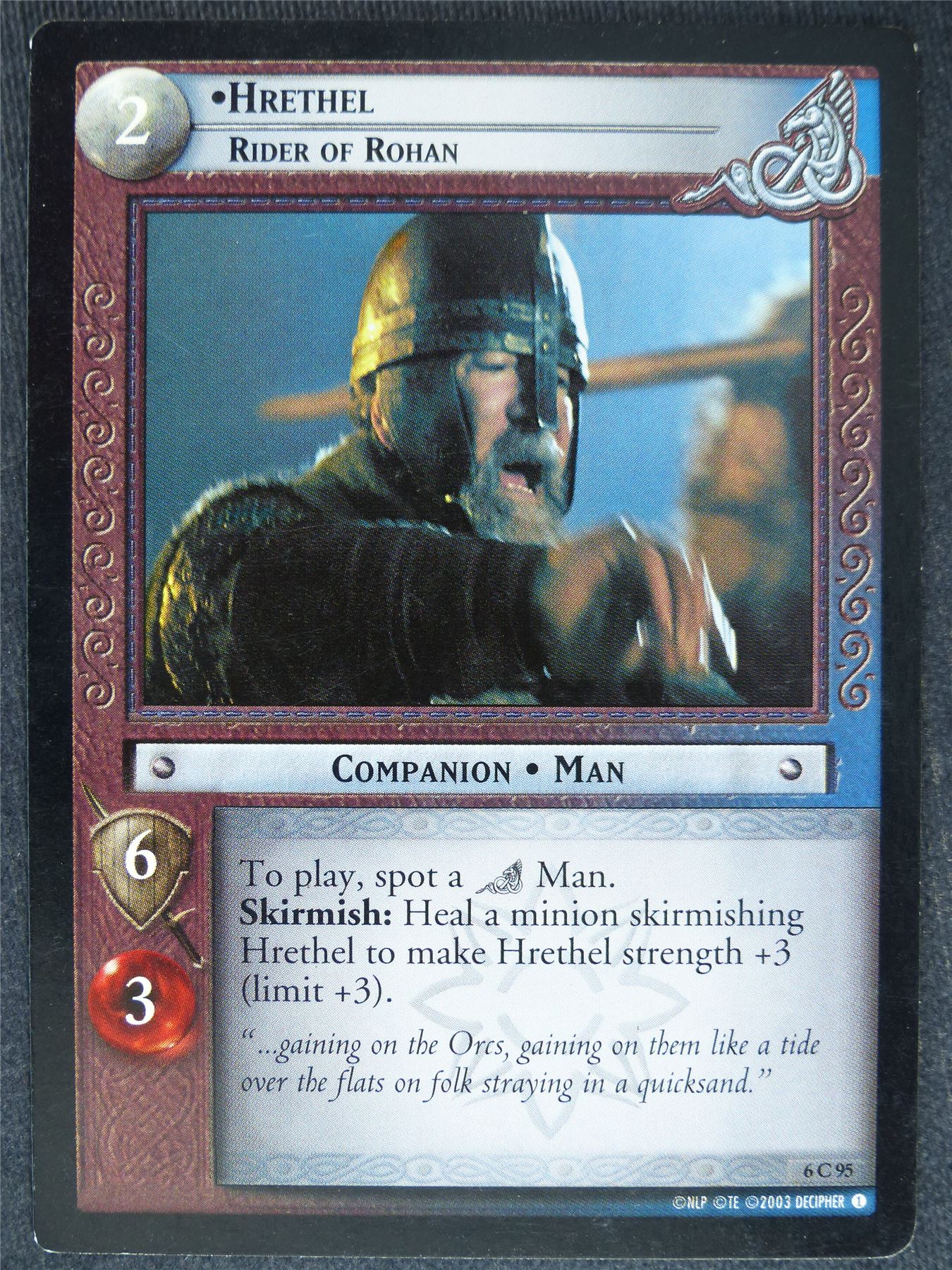 Hrethel 6 C 95 - played - LotR Cards #WU