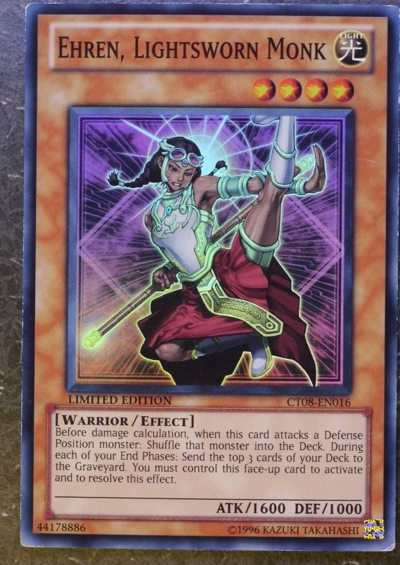 Yugioh Cards: EHREN, LIGHTSWORN MONK CT08 SUPER  RARE # 3A2