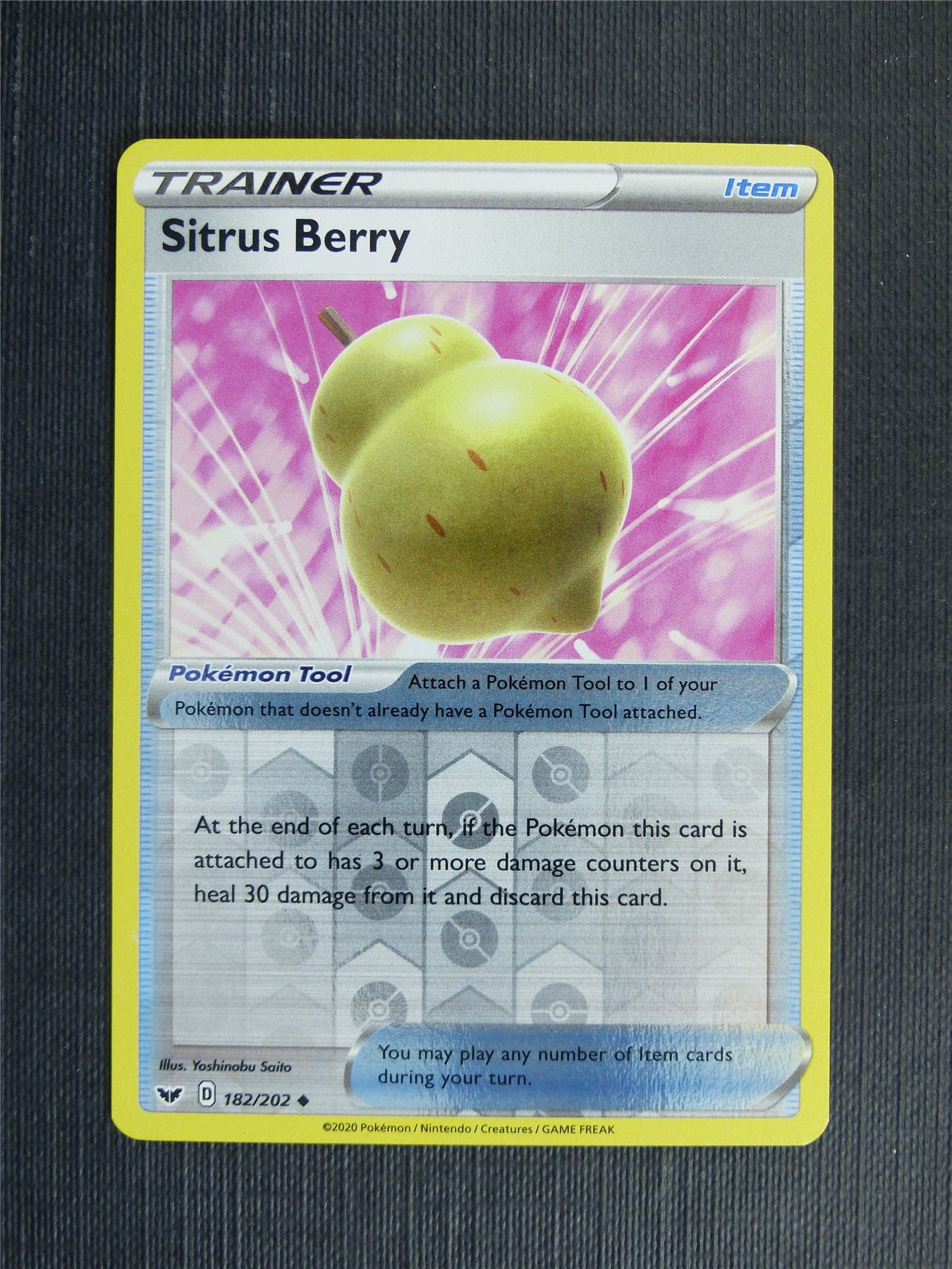 Sitrus Berry 182/202 Reverse Holo - Pokemon Cards #1JI