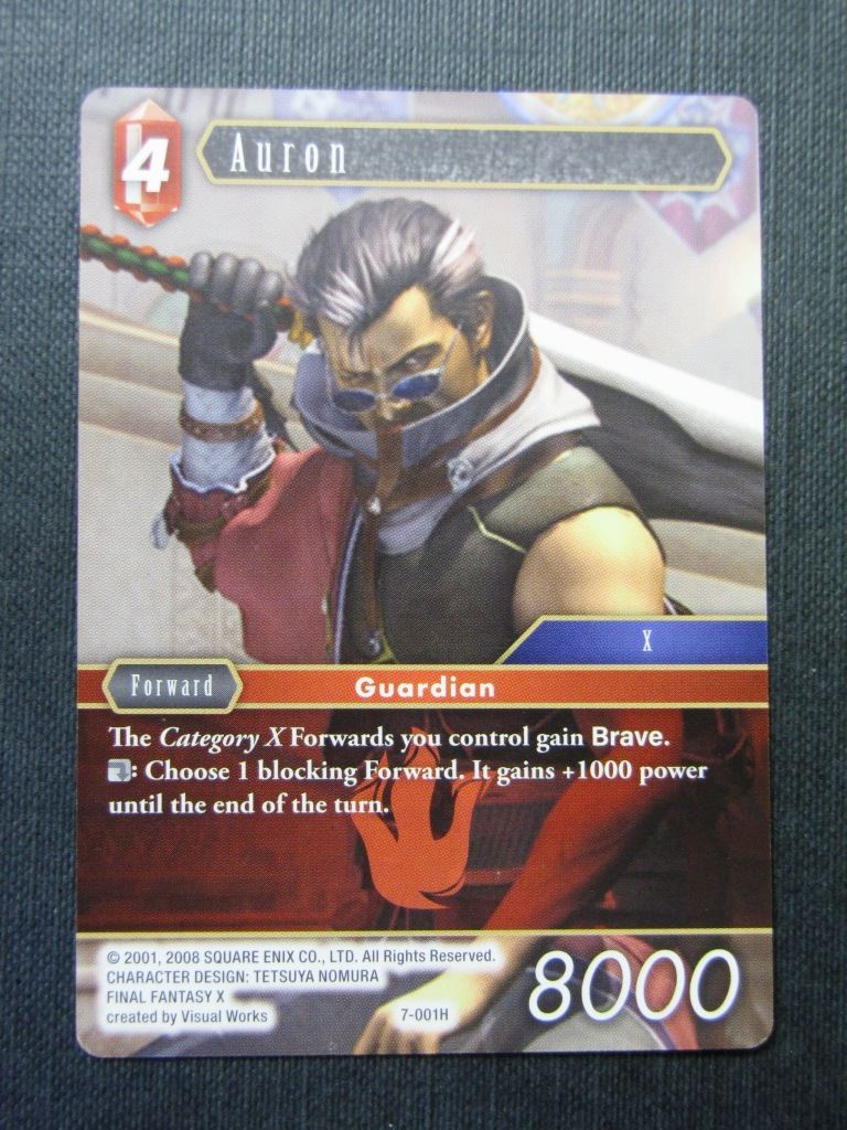 Auron 7-001H - Final Fantasy Cards # 4I23