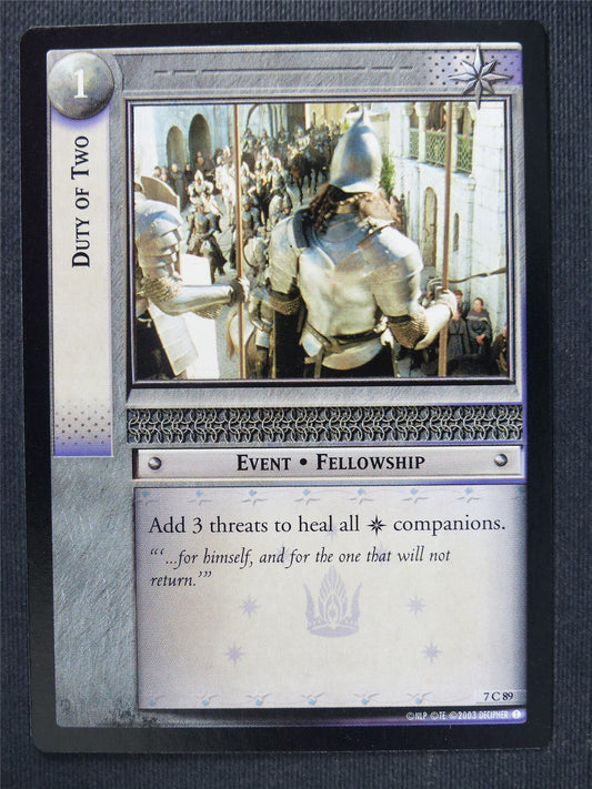 Duty of Two 7 C 89 - LotR Cards #3LI