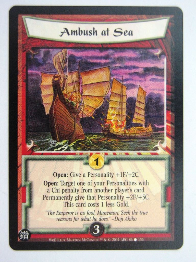 Vintage L5R Cards: AMBUSH AT SEA # 27F82