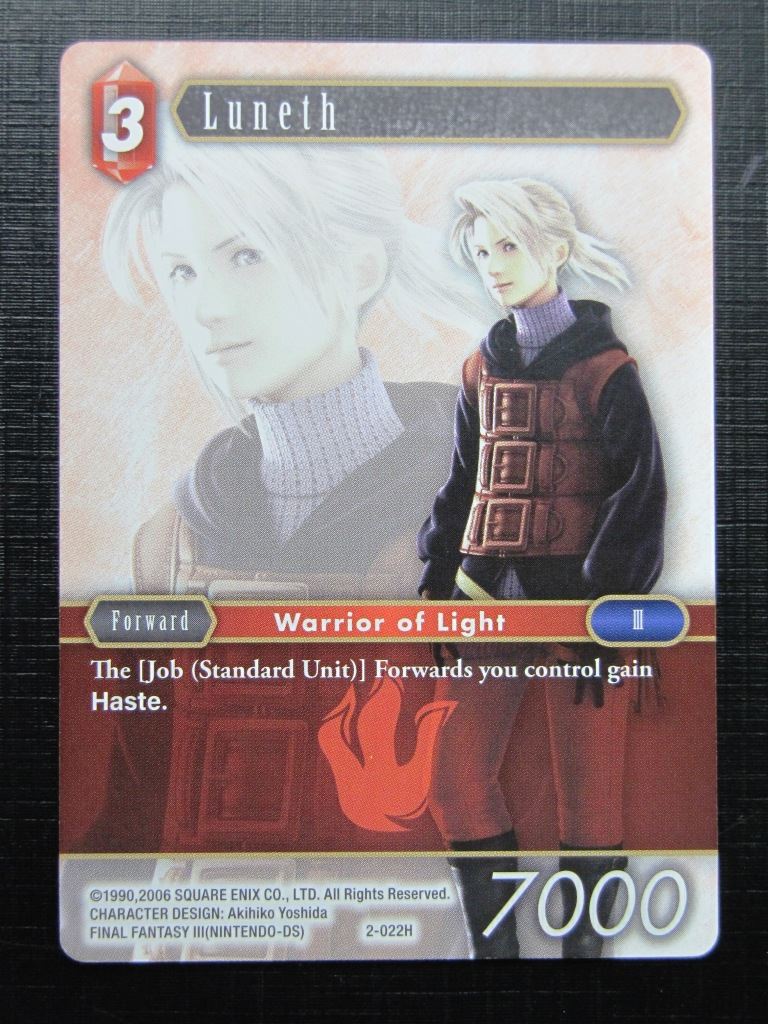 Final Fantasy Cards: LUNETH 2-022H # 27E92